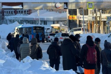 Остановка КП Ольга Семёнова,  ИА KamchatkaMedia