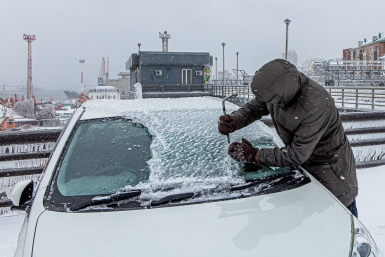 снег, зима, снегопад, ледяной дождь, машина Мария Смитюк, ИА PrimaMedia