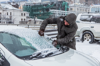 снег, зима, снегопад, ледяной дождь, машина Мария Смитюк, ИА PrimaMedia