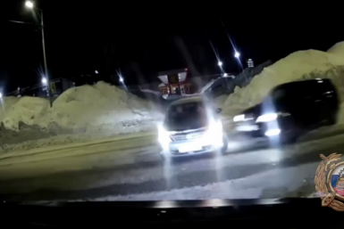 Момент аварии пресс-служба Полиции Камчатки