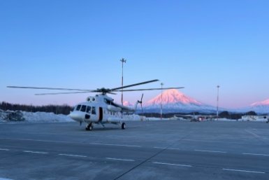 Вертолет с почтой Правительство Камчатского края