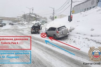 Место ДТП пресс-служба Госавтоинспекции Камчатского края