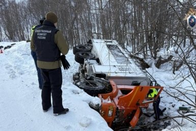 Кадры с места ДТП 1 февраля СУ СК России по Камчатскому краю
