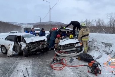 Фото с места событий УГИБДД УМВД России по Камчатскому краю