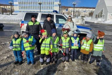 Акция &quotЦветы и правила для мамы&quot пресс-служба Полиции Камчатки