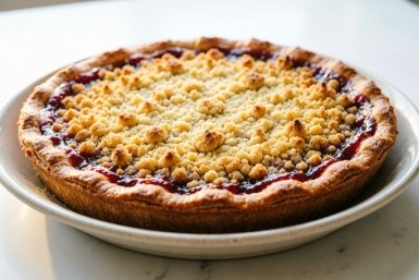 Засыпала варенье тестом — получила мега-вкуснятину: тертый пирог из ничего — десерт на каждый день