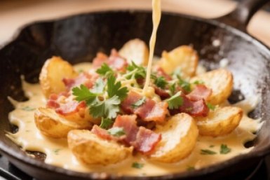 Картошку больше не жарю: Готовлю вкуснейшее блюдо на сковороде - в составе сыр и ветчина
