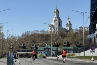 Во время забега в Петропавловске-Камчатском ИА KamchatkaMedia