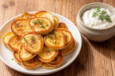 Кефир, мука и кое-что ещё: Вкусные оладушки на завтрак готовлю за 6 минут