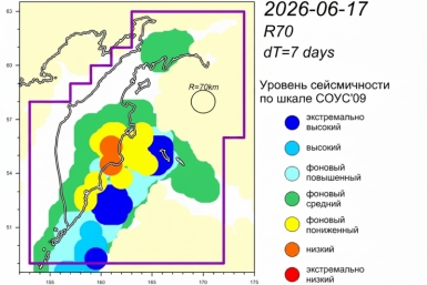 Уровень сейсмичности на Камчатке остаётся повышенным