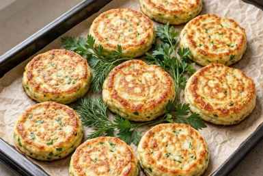 Тру кабачок - и в духовку: Получаю вкусные и полезные оладьи за 20 минут - и без гор масла