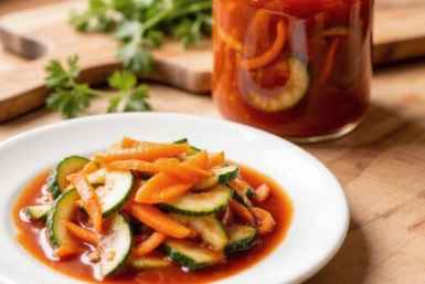 Вкуснее кабачков я ещё не ела: Самый простой рецепт на зиму - салат в томатном соусе
