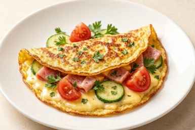 Полезный летний завтрак: Рублю кабачок, лью яйца и кладу начинку - вкуснота за 12 минут