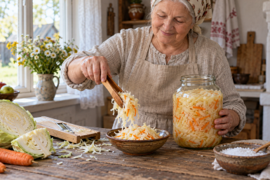 Квасим по-русски: на 1 кг капусты ровно 20 г — хрустит до весны, никакой слизи и горечи