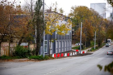Тротуар и деревья уничтожили при обустройстве автомойки на Борисенко во Владивостоке Евгений Кулешов, ИА PrimaMedia