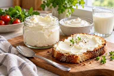 Беру 1 банку с молоком - и в холодильник на ночь: утром ем Филадельфию на завтрак - идеально и на хлебушек, и в роллы