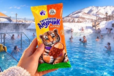 Тигрёнок Амурчик дарит подарки ООО &quotФабрика мороженого&quot