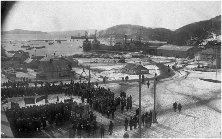 Митинг в порту АКОфлота, 1930-е гг