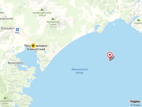 Карта сейсмособытия ФИЦ ЕГС РАН