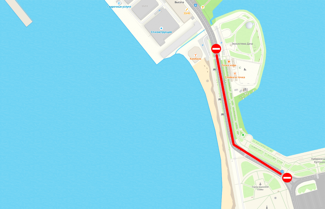 Схема перекрытия дороги 23 февраля ИА KamchatkaMedia