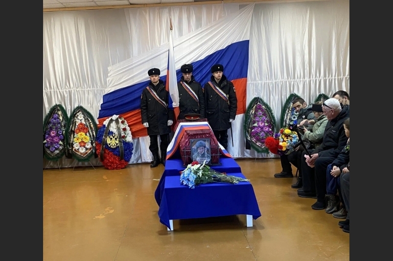 Церемония прощания с воином Администрация Соболевского округа