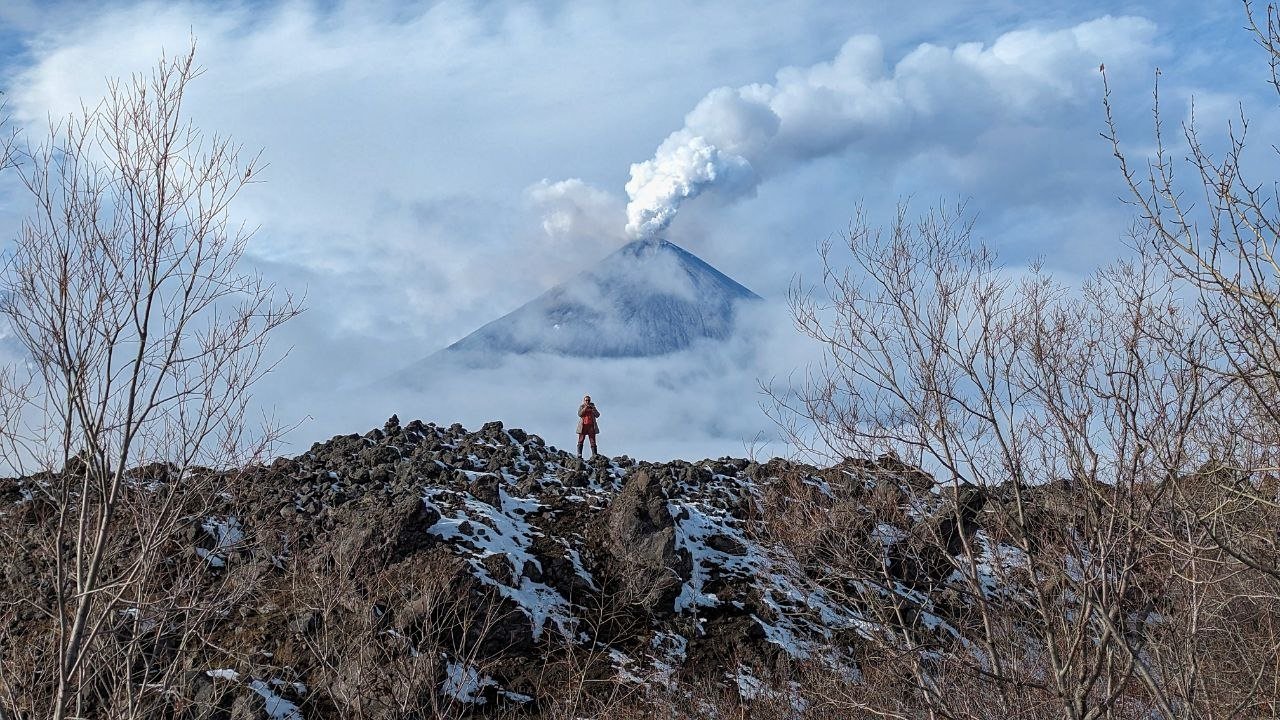 Извержение Ключевского вулкана на Камчатке. Архивное фото Елена Поддубная ИА KamchatkaMedia